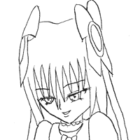 前回のイラストの線画(アナログ)