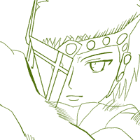 制作中のイラストの線画(SAI)